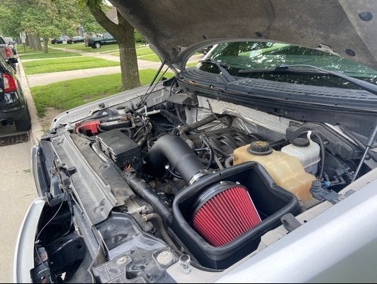 RedRock Cold Air Intake; Black Wrinkle (11-14 5.0L F-150)