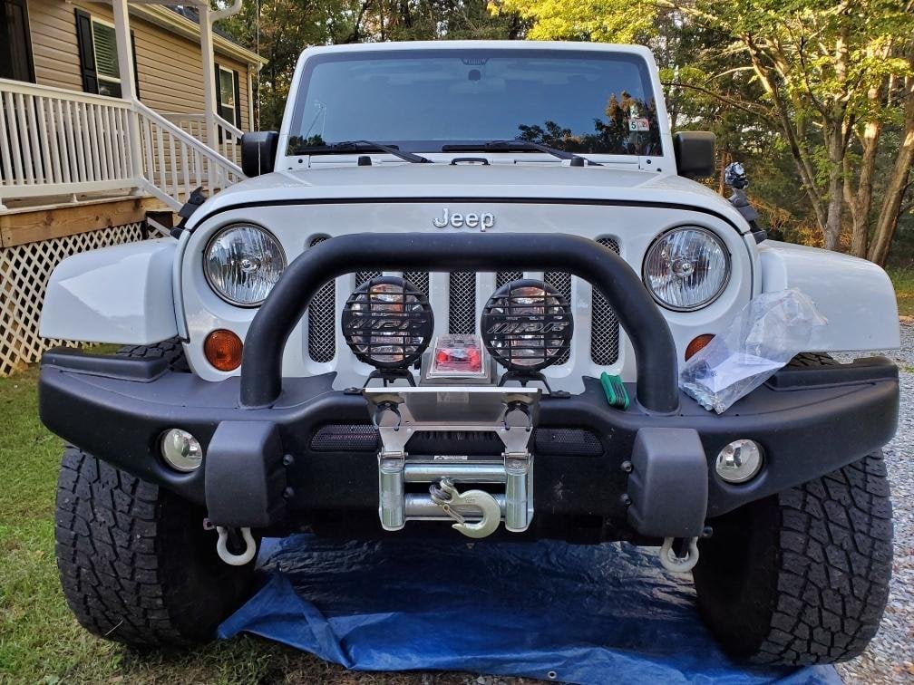 RedRock Roller Fairlead License Plate Mounting Bracket (07-18 Jeep Wrangler JK)