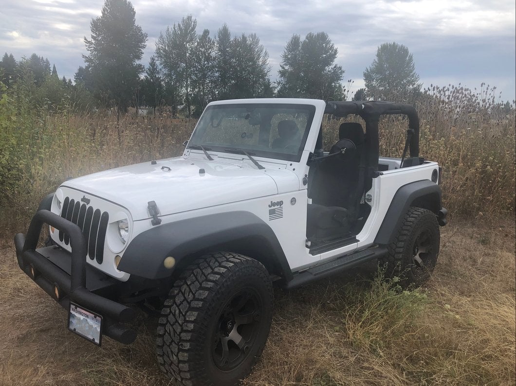 RedRock Tubular Front Bumper; Textured Black (07-18 Jeep Wrangler JK)