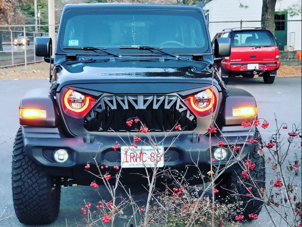 RedRock Deep Woods Grille; Matte Black (18-25 Jeep Wrangler JL w/o TrailCam)