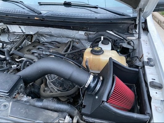 RedRock Cold Air Intake; Black Wrinkle (11-14 5.0L F-150)