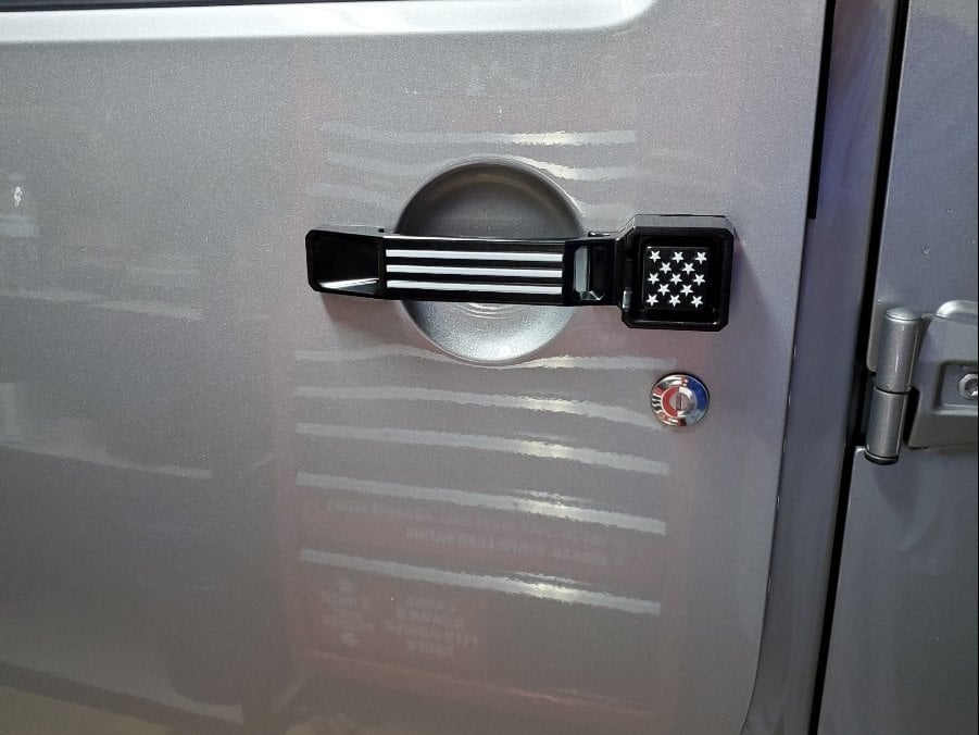 RedRock Aluminum Door and Tailgate Handle Set; Stars and Stripes (07-18 Jeep Wrangler JK 4-Door)