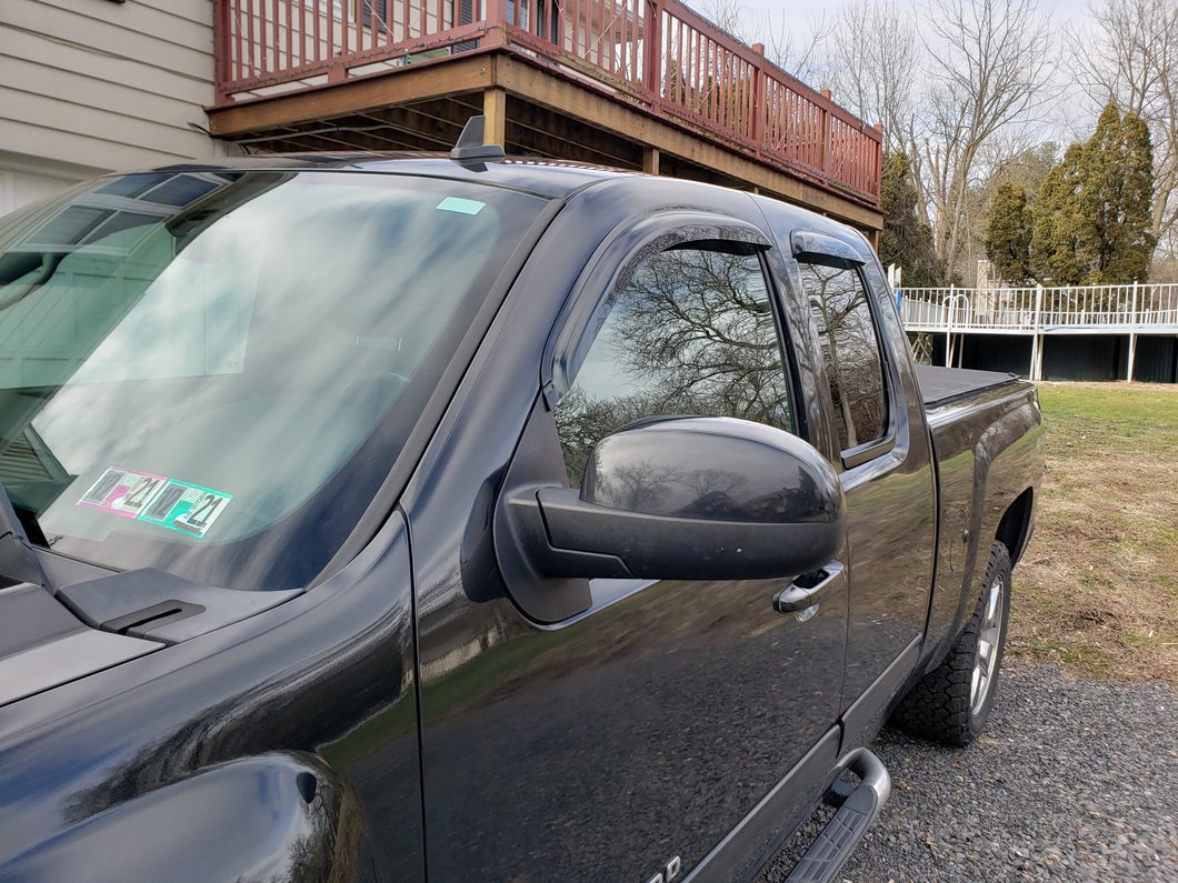 RedRock Window Deflectors; Front and Rear; Smoked (07-13 Silverado 1500 Extended Cab)
