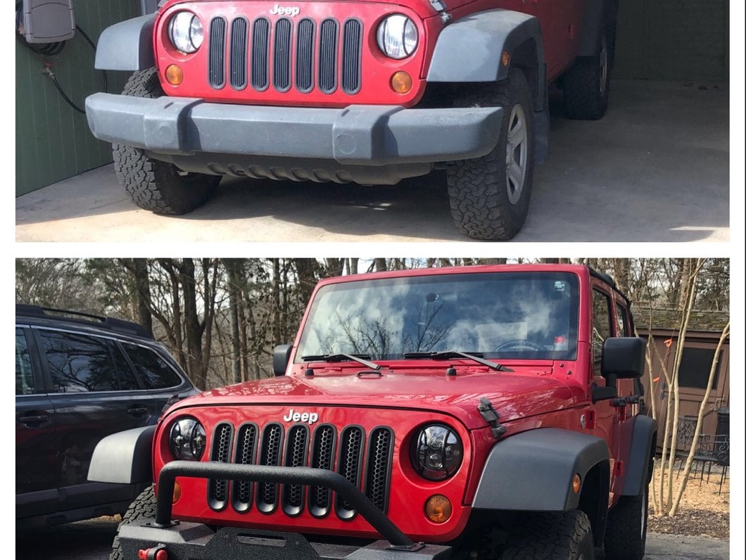 RedRock Attack Stubby Winch Front Bumper (07-18 Jeep Wrangler JK)