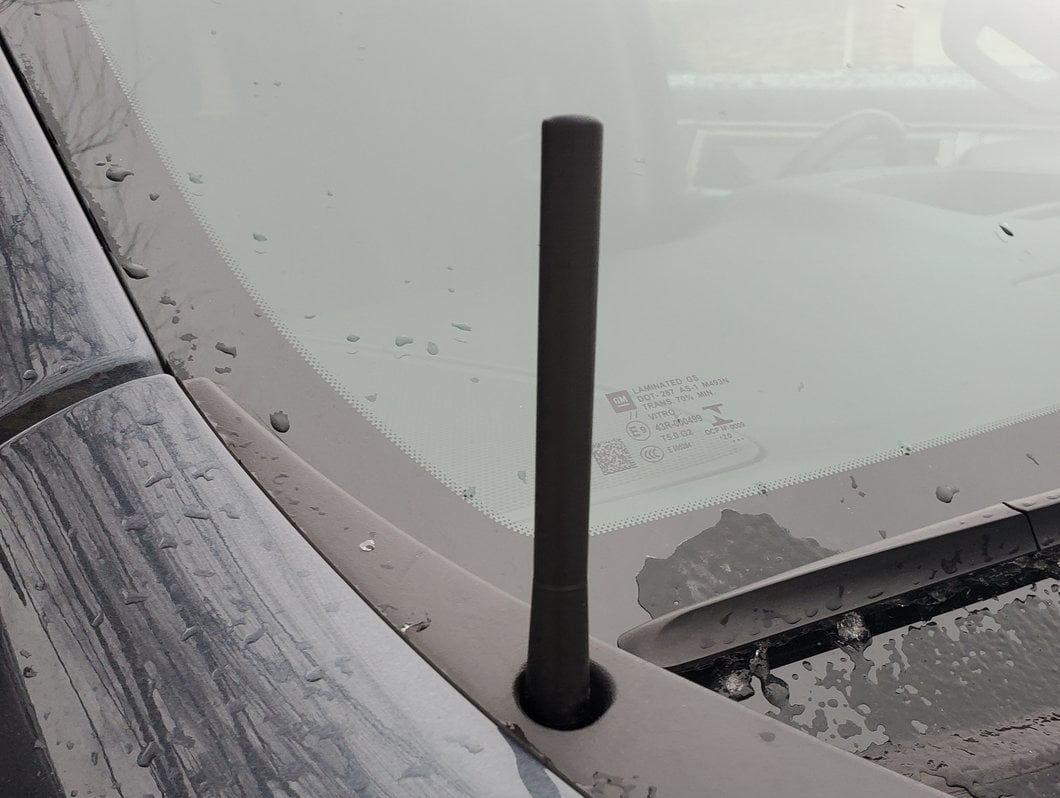 RedRock Short Billet Black Antenna; 5-Inch (99-25 Silverado 1500)