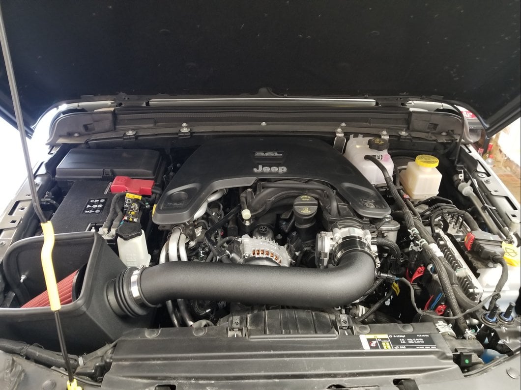 RedRock Cold Air Intake; Textured Black (20-25 3.6L Jeep Gladiator JT)