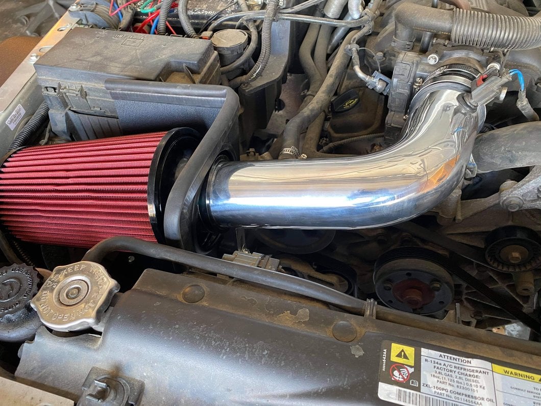 RedRock Cold Air Intake; Polished (07-11 3.8L Jeep Wrangler JK)