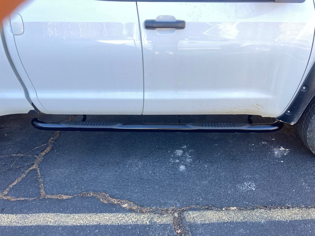RedRock 3-Inch Side Step Bars; Black (07-21 Tundra Double Cab)