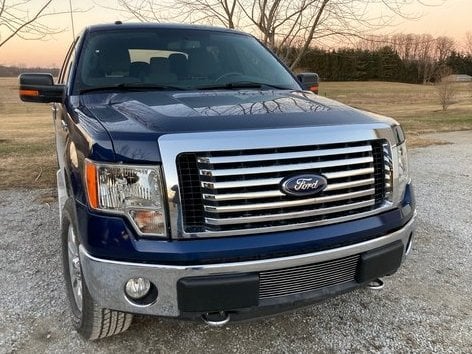 RedRock Lower Bumper Grille Insert; Polished (09-14 F-150, Excluding Raptor, Harley Davidson & 2011 Limited)
