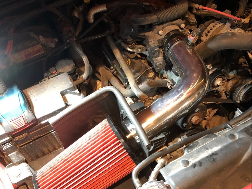 RedRock Cold Air Intake; Polished (07-11 3.8L Jeep Wrangler JK)