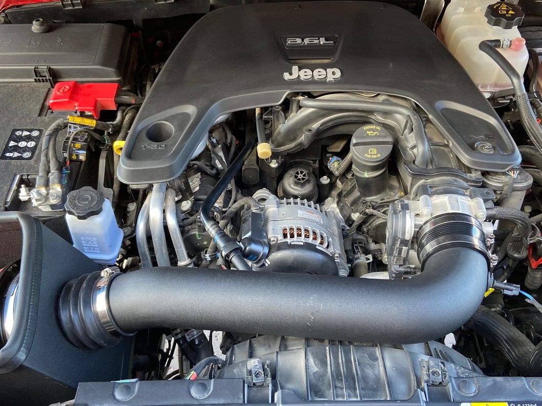 RedRock Cold Air Intake; Textured Black (20-25 3.6L Jeep Gladiator JT)