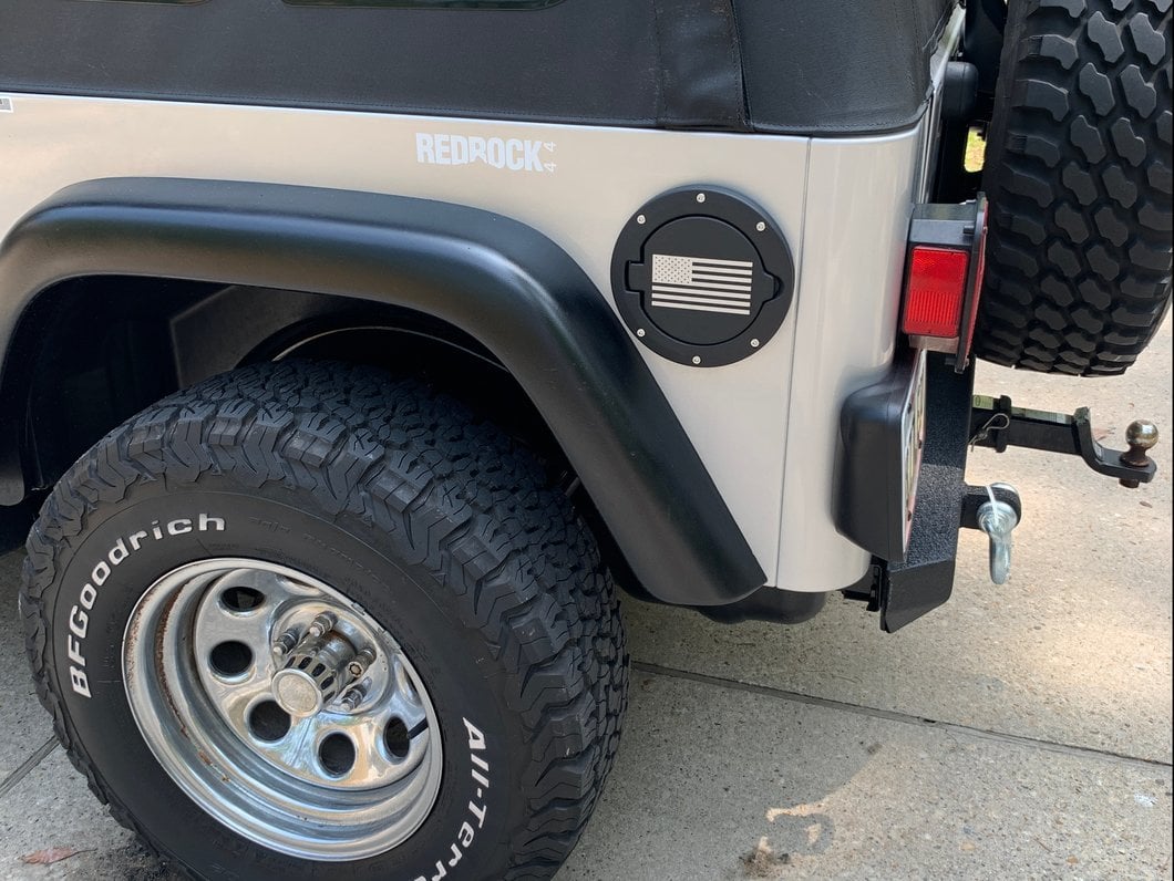 RedRock Fuel Filler Door Cover; Old Glory (97-06 Jeep Wrangler TJ)