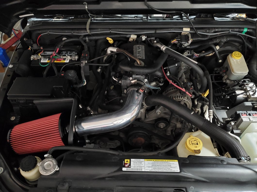 RedRock Cold Air Intake; Polished (07-11 3.8L Jeep Wrangler JK)