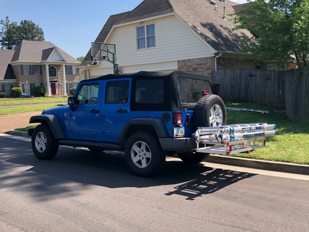 RedRock Hitch; Textured Black (07-25 Jeep Wrangler JK & JL)