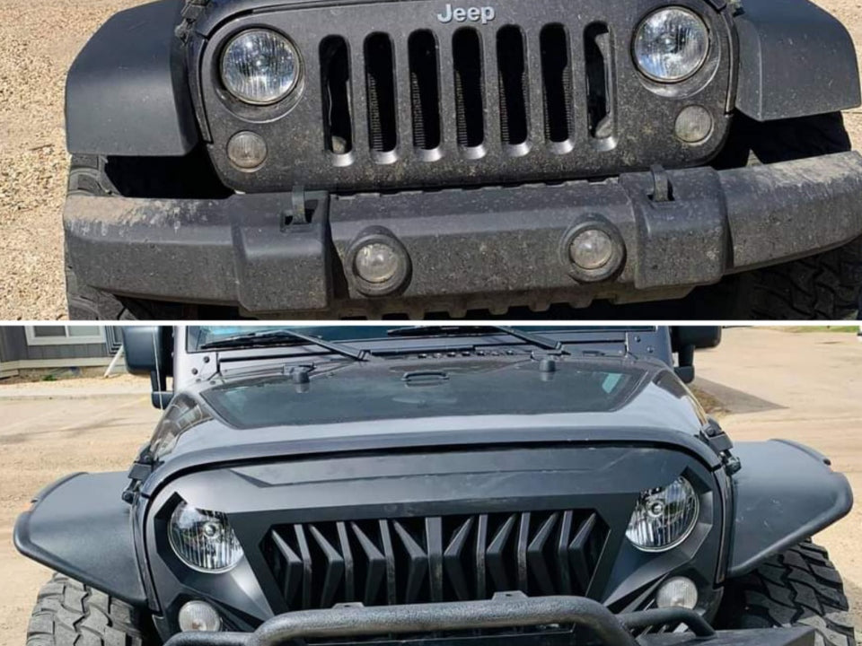 RedRock Deep Woods Grille; Matte Black (07-18 Jeep Wrangler JK)