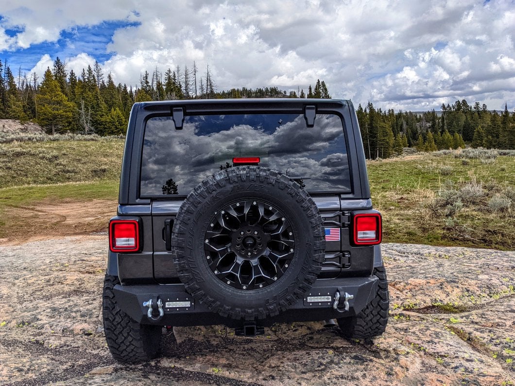 RedRock Solid Steel Rear Bumper with LED Lighting (18-25 Jeep Wrangler JL)