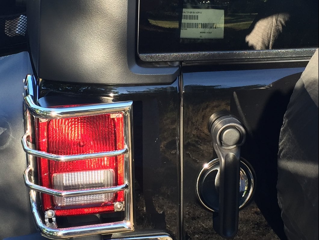 RedRock Wrap-Around Tail Light Guards; Stainless Steel (07-18 Jeep Wrangler JK)