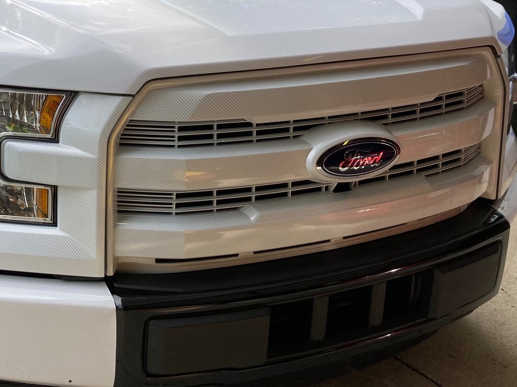 RedRock Upper Replacement Grille; Matte Black (15-17 F-150, Excluding Raptor)