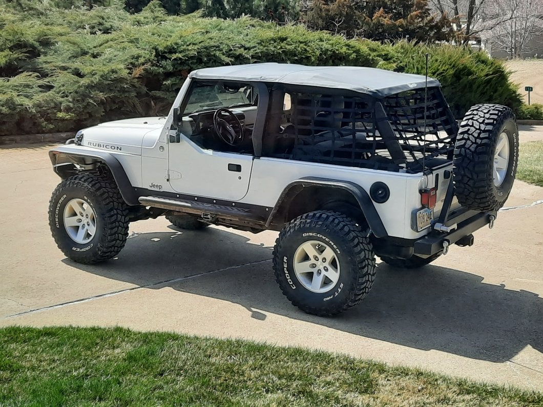 RedRock Cargo Wrap Around Net; One Piece (04-06 Jeep Wrangler TJ Unlimited)