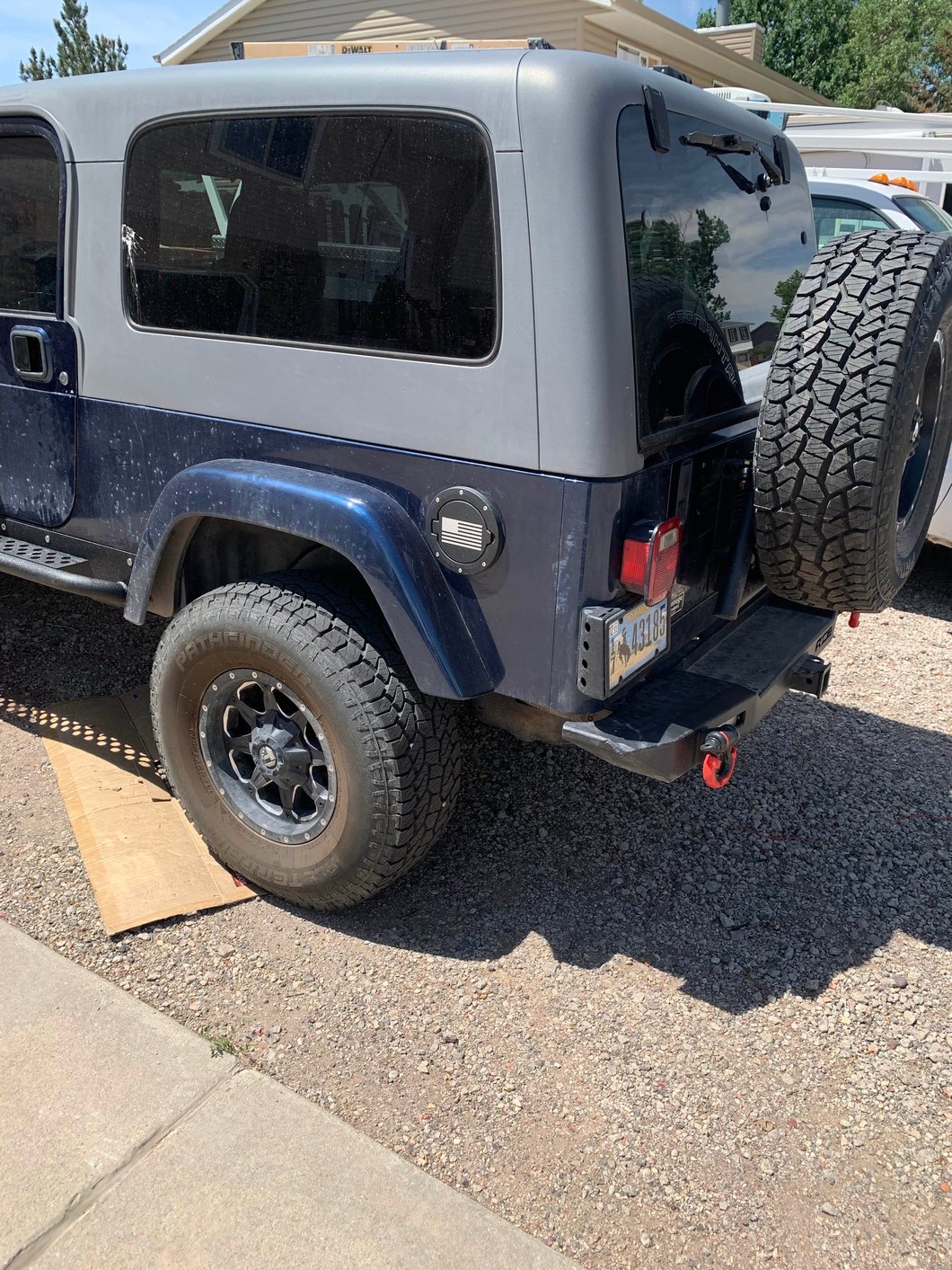 RedRock Fuel Filler Door Cover; Old Glory (97-06 Jeep Wrangler TJ)