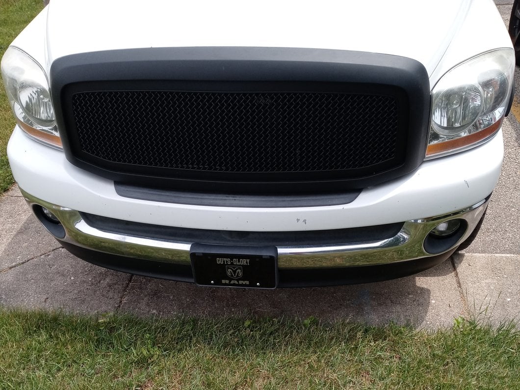 RedRock Mesh Upper Replacement Grille; Matte Black (06-08 RAM 1500)