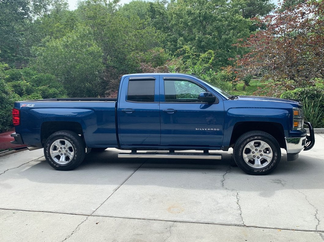 RedRock Window Deflectors; Front and Rear; Smoked (14-18 Silverado 1500 Crew Cab)