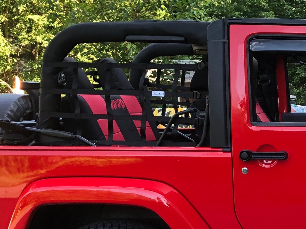 RedRock Cargo Wrap Around Net; One Piece (07-18 Jeep Wrangler JK 2-Door)
