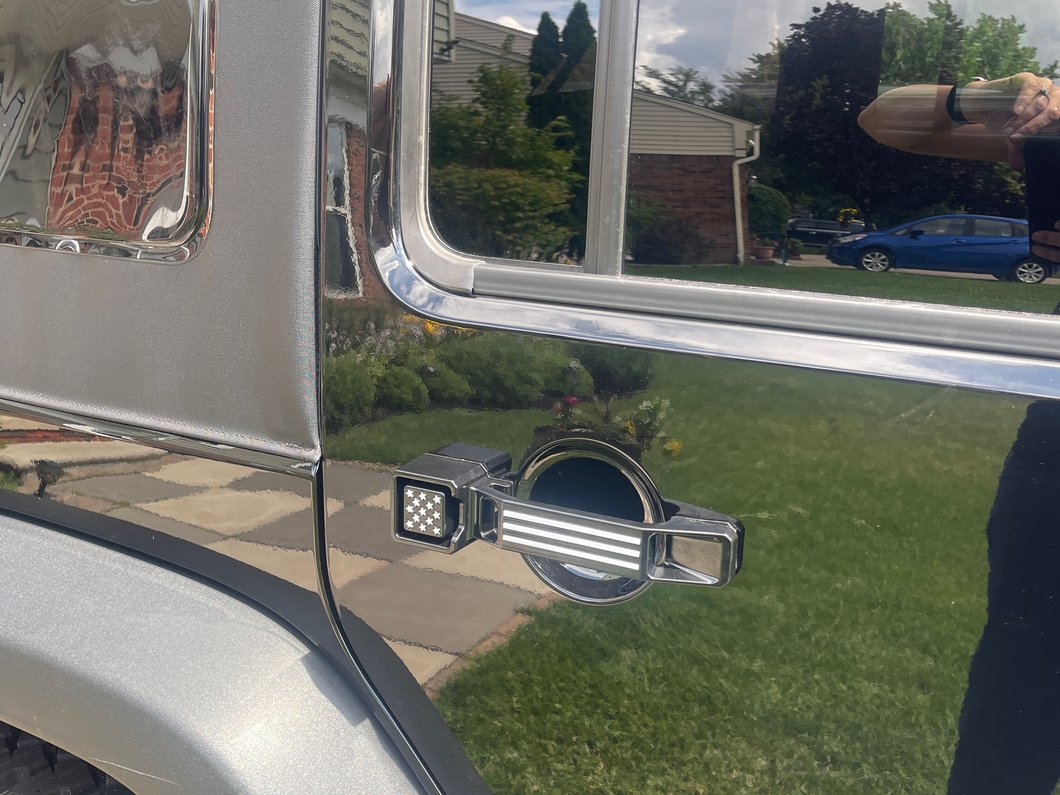 RedRock Aluminum Door and Tailgate Handle Set; Stars and Stripes (07-18 Jeep Wrangler JK 4-Door)