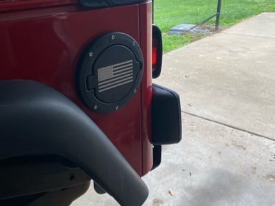 RedRock Fuel Filler Door Cover; Old Glory (97-06 Jeep Wrangler TJ)