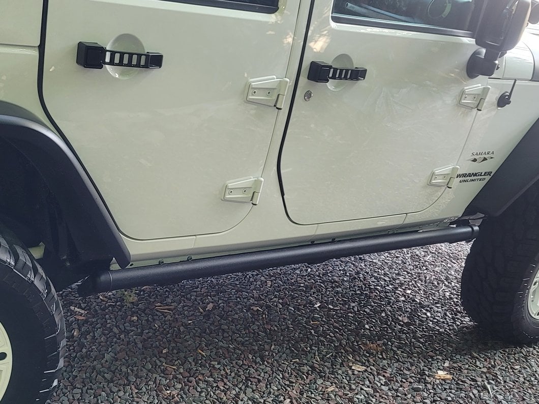RedRock Aluminum Door and Tailgate Handle Set; Black (07-18 Jeep Wrangler JK 4-Door)