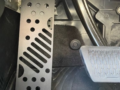 RedRock Dead Pedal Assembly; Matte Black (18-25 Jeep Wrangler JL w/ Automatic Transmission, Excluding 4xe)