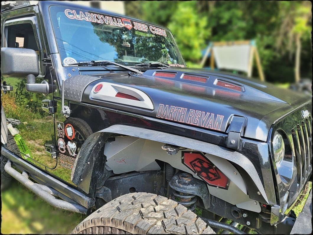 RedRock Avenger Heat Dispersion Hood; Unpainted (07-18 Jeep Wrangler JK)