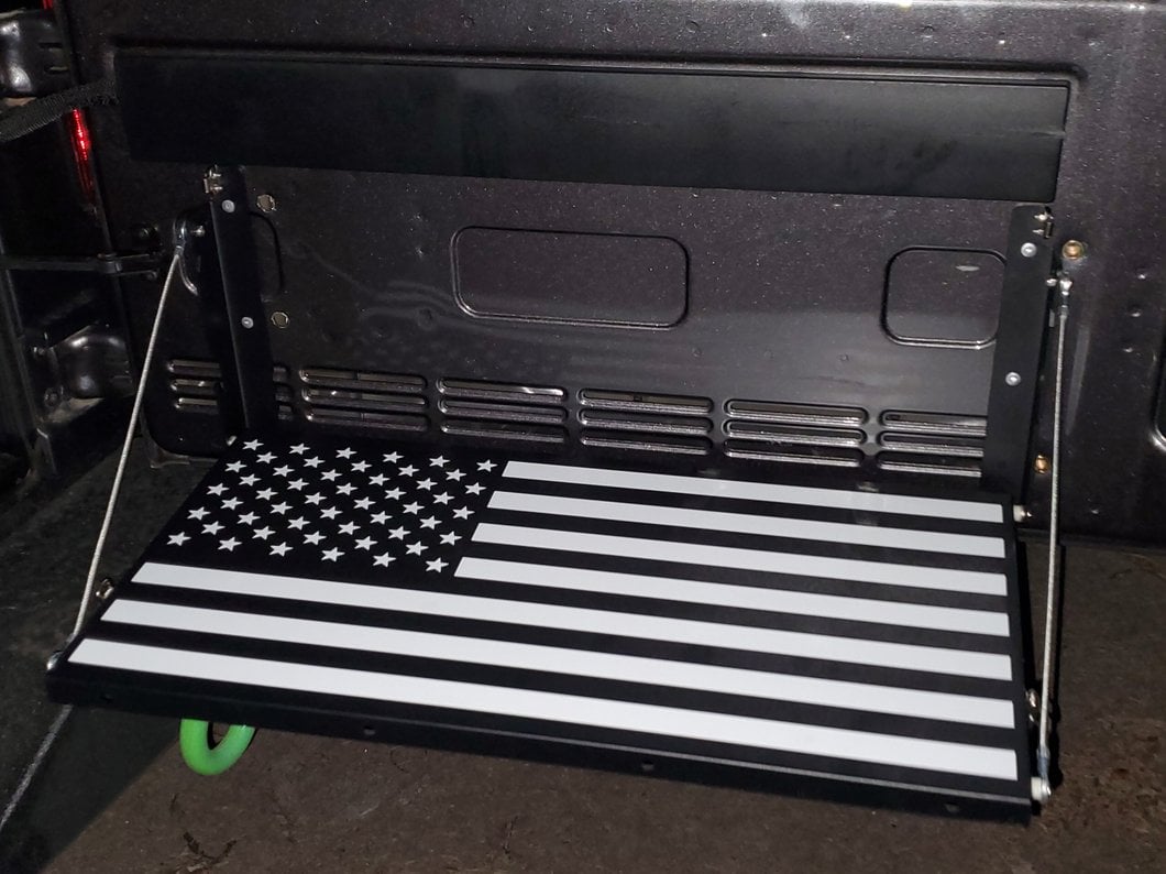 RedRock Tailgate Storage Rack; Stars and Stripes (07-18 Jeep Wrangler JK)