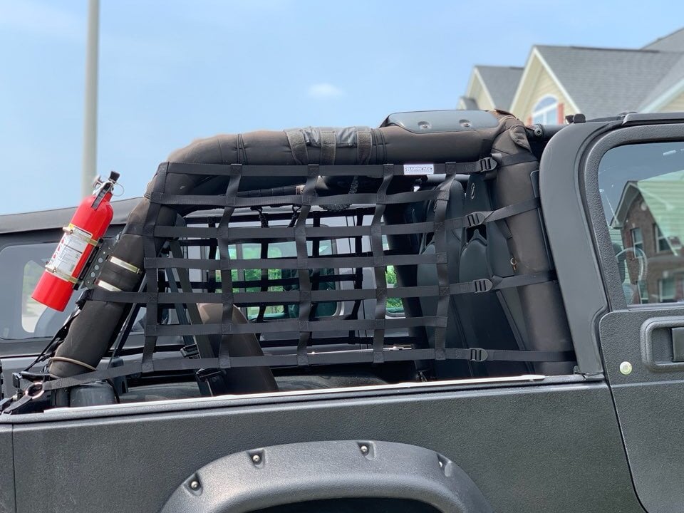 RedRock Cargo Wrap Around Net; One Piece (04-06 Jeep Wrangler TJ Unlimited)