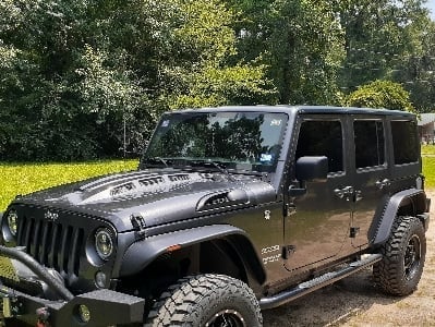 RedRock Avenger Heat Dispersion Hood; Unpainted (07-18 Jeep Wrangler JK)