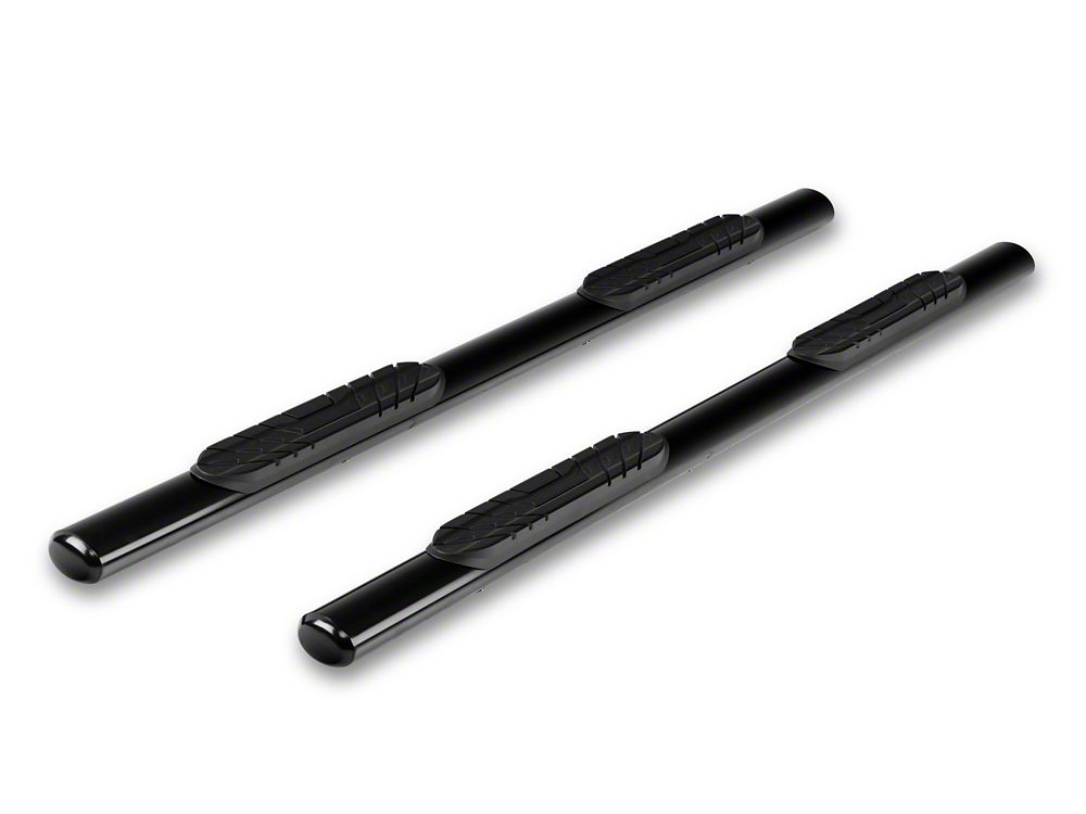 RedRock 4-Inch Oval Straight Side Steps; Black (21-25 Tahoe)