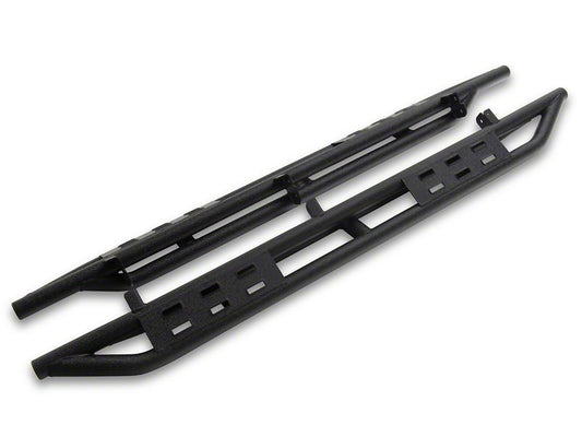 RedRock Side Armor with Step Pads; Textured Black (21-25 Bronco 4-Door)