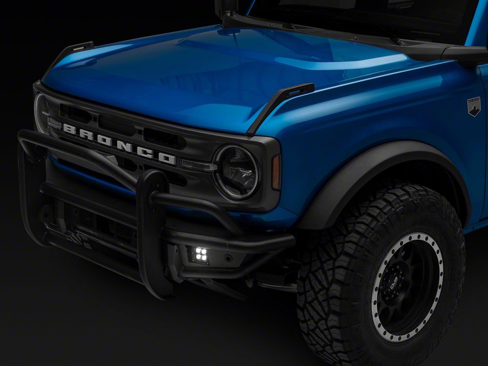 RedRock HD Tubular Front Bumper with LED Fog Lights and Grille Guard (21-25 Bronco, Excluding Raptor)