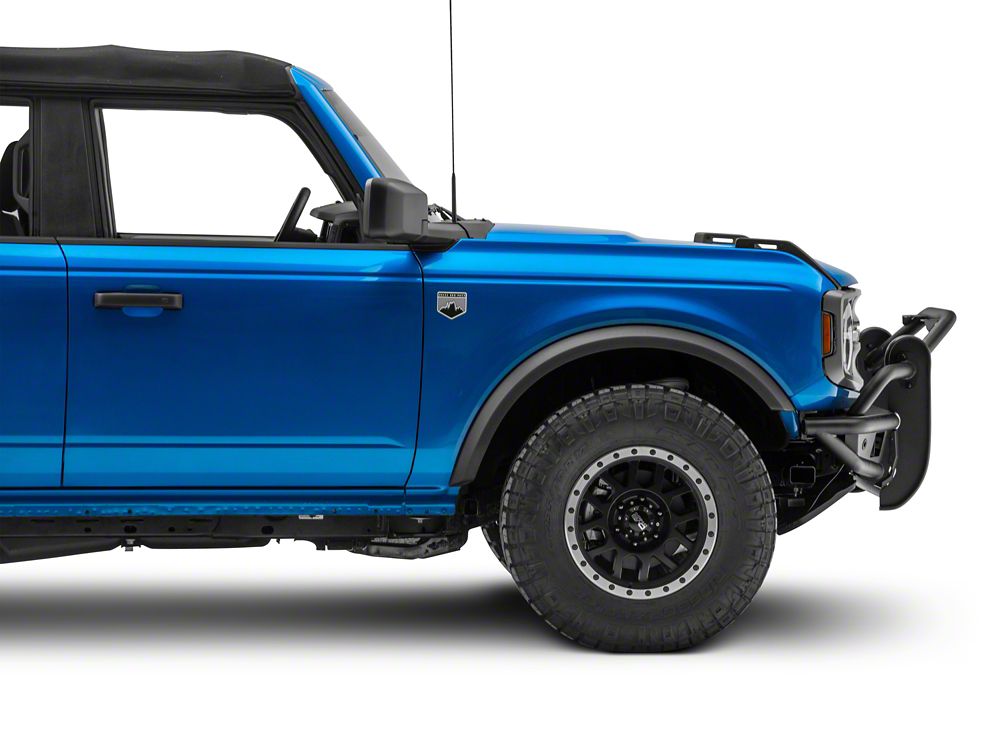 RedRock HD Tubular Front Bumper with LED Fog Lights and Grille Guard (21-25 Bronco, Excluding Raptor)