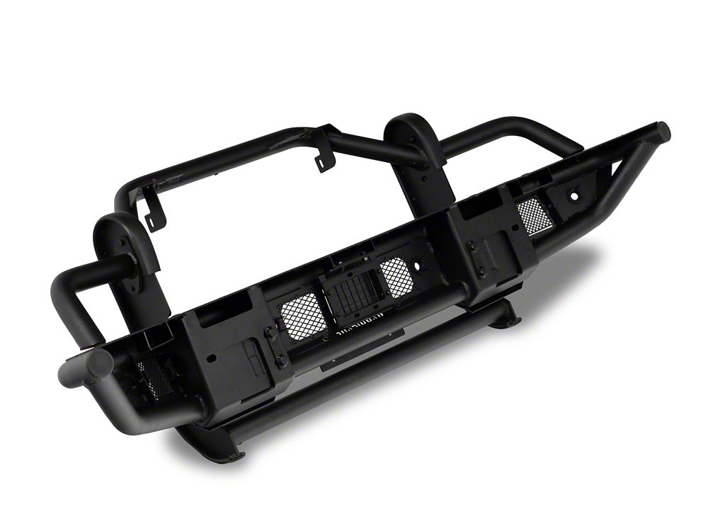 RedRock HD Tubular Front Bumper with LED Fog Lights and Grille Guard (21-25 Bronco, Excluding Raptor)