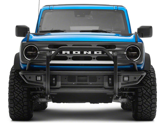 RedRock HD Tubular Front Bumper with LED Fog Lights, Grille Guard and Skid Plate (21-25 Bronco, Excluding Raptor)