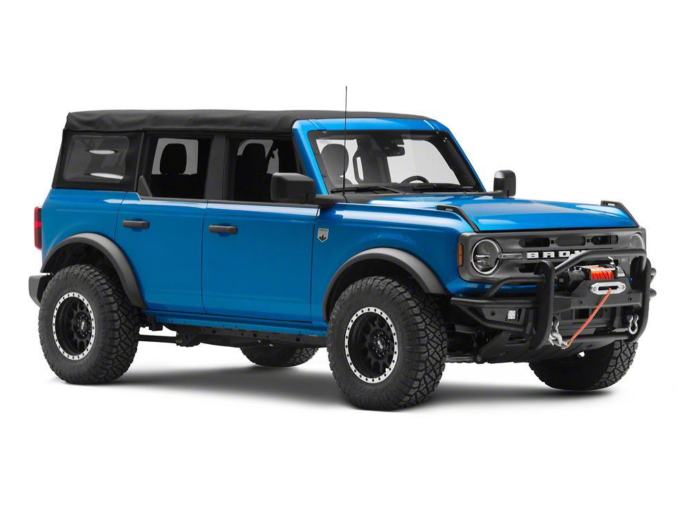 RedRock HD Tubular Front Winch Mount Bumper with LED Fog Lights and Grille Guard (21-25 Bronco, Excluding Raptor)