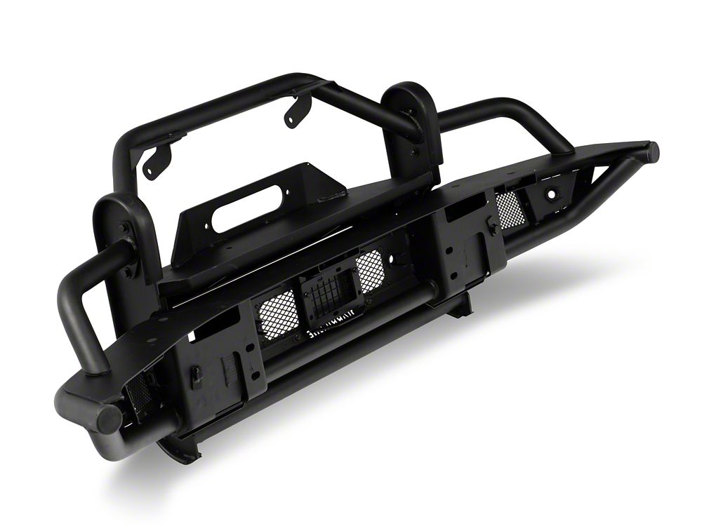 RedRock HD Tubular Front Winch Mount Bumper with LED Fog Lights, Grille Guard and Skid Plate (21-25 Bronco, Excluding Raptor)