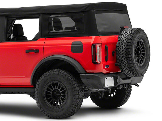 RedRock Fuel Door Cover; Matte Carbon Design (21-25 Bronco, Excluding Raptor)