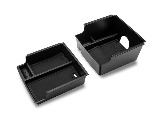RedRock Arm Rest Storage Tray Set; Rubber Coated (21-25 Bronco)