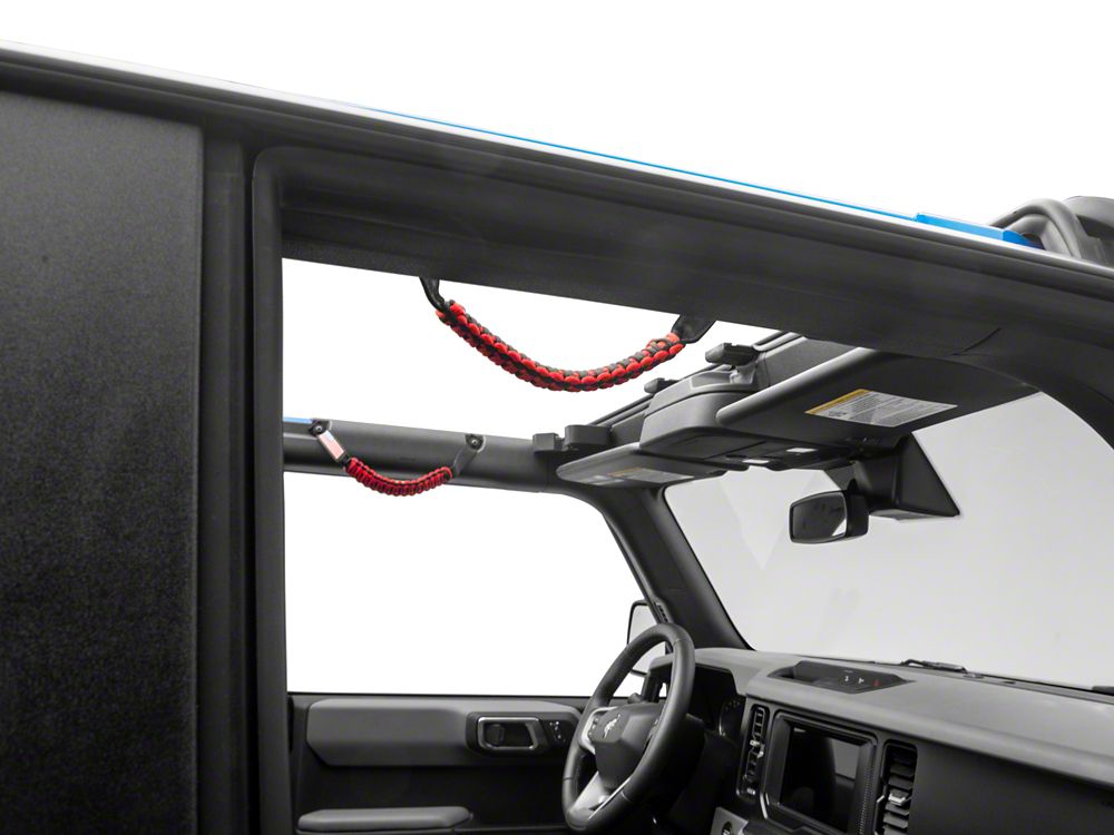 RedRock Paracord Grab Handles; Red (21-25 Bronco)
