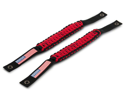 RedRock Paracord Grab Handles; Red (21-25 Bronco)
