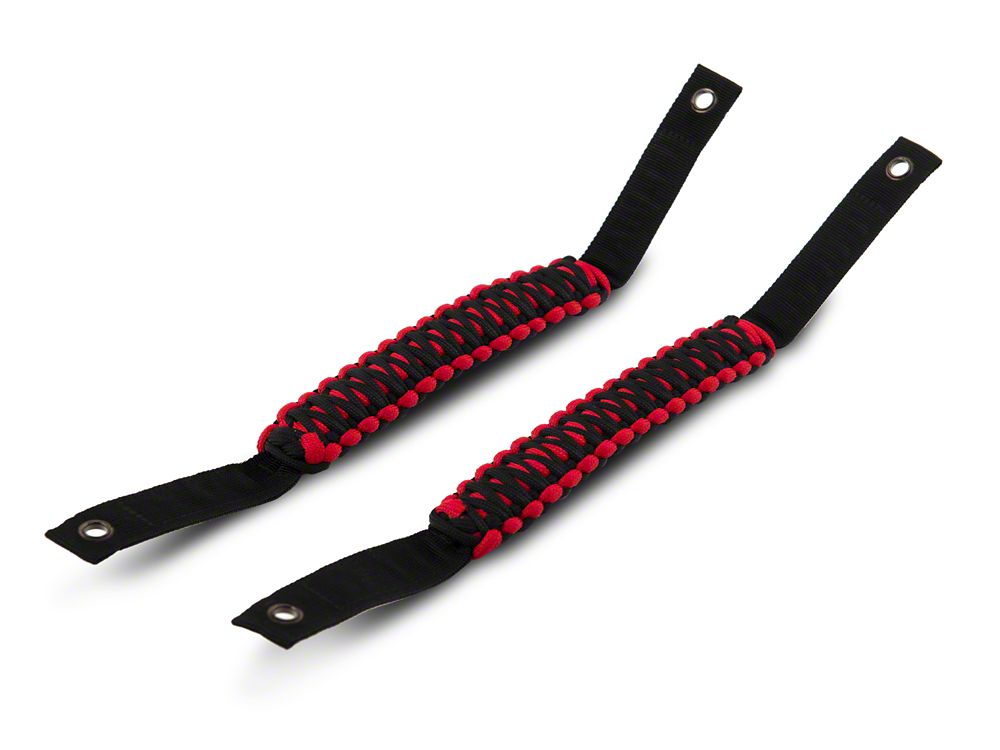 RedRock Paracord Grab Handles; Red (21-25 Bronco)