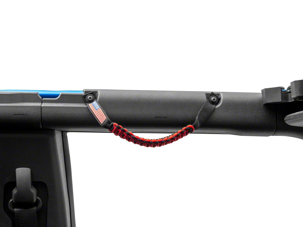 RedRock Paracord Grab Handles; Red (21-25 Bronco)