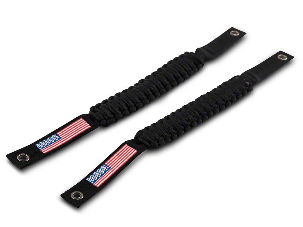 RedRock Paracord Grab Handles; Black (21-25 Bronco)